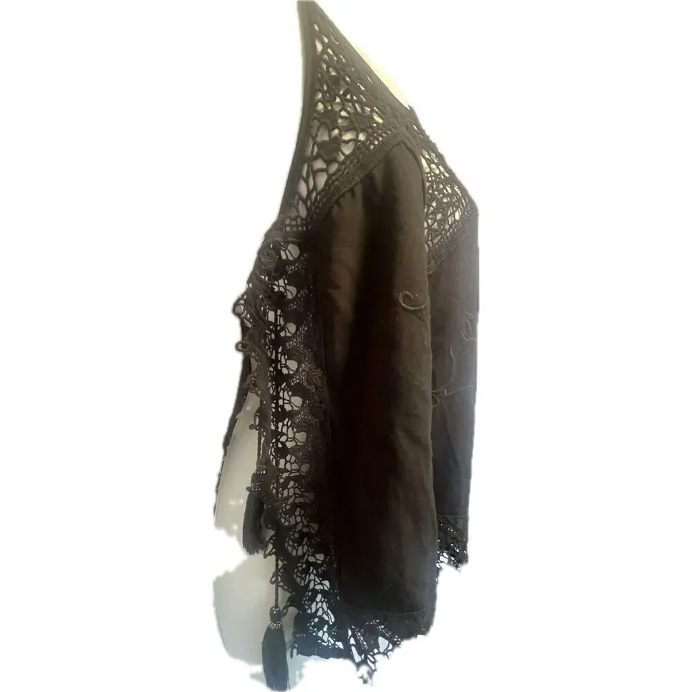 Crochet Lace Goth Boho Bathing Suit Coverup Women’s One Size